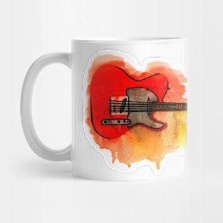 Watercolor guitar Mug